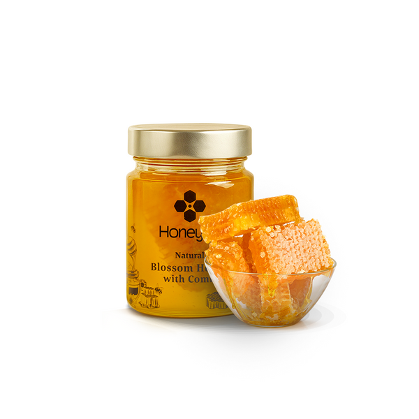 Natural Blossom Honey with Comb 450gm